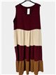 Sleeveless colourblock midi dress