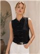 Blusa encaje con alamares