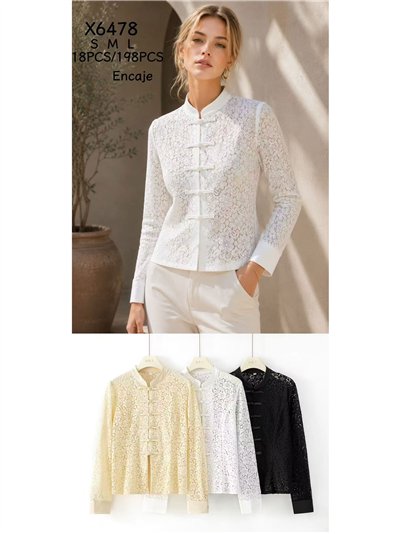 Chaqueta encaje con alamares 2