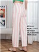 Pantalón denim barrel rayas rosa