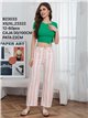 Pantalón denim barrel rayas rosa