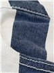 Pantalón denim barrel rayas azul marino