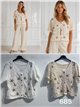 Chaqueta de crochet bordada con flores