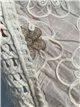 Chaqueta de crochet bordada con flores