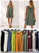 Ärmelloses, schlichtes Kleid mit Rückenbinde