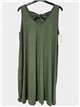 Ärmelloses, schlichtes Kleid mit Rückenbinde