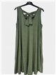 Ärmelloses, schlichtes Kleid mit Rückenbinde