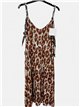 Robe à imprimé animal avec bretelles tressées