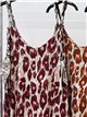 Robe à imprimé animal avec bretelles tressées