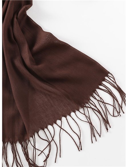 Pashmina lisa com franjas