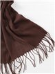 Pashmina lisa com franjas