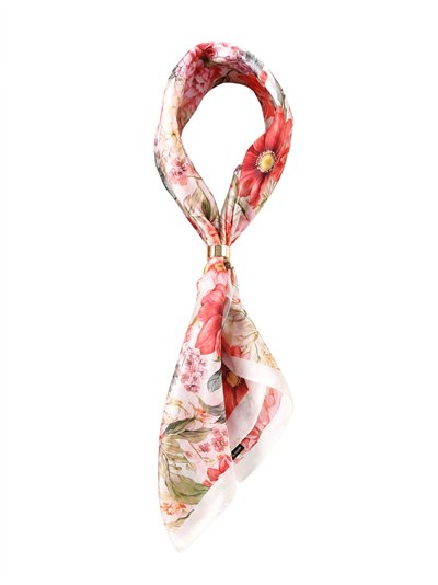Pañuelo cuadrado floral romántico