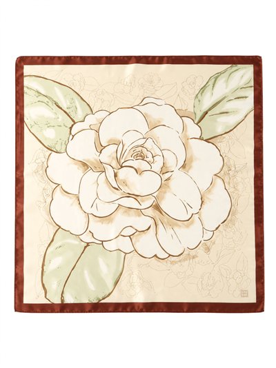 Pañuelo cuadrado camelia
