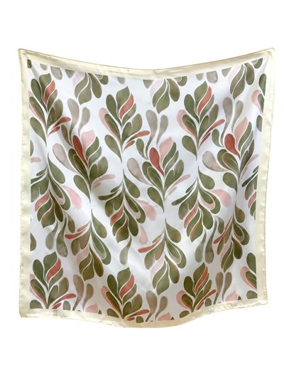 Pañuelo cuadrado hojas decorativas