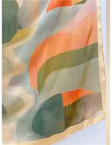 Lenço quadrado abstrato ondulado
