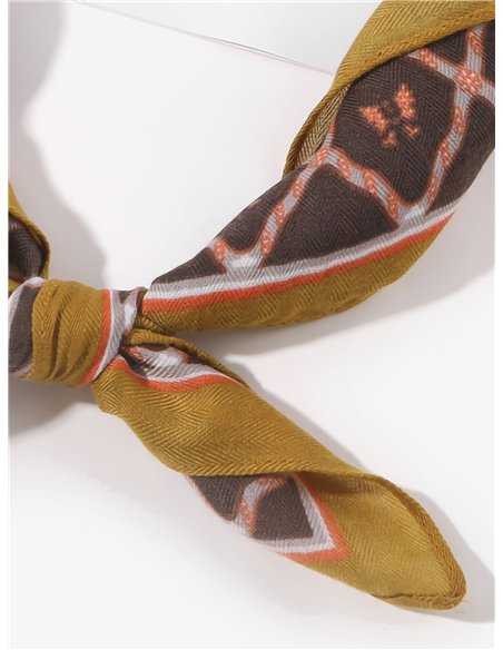 Pañuelo cuadrado patchwork étnico
