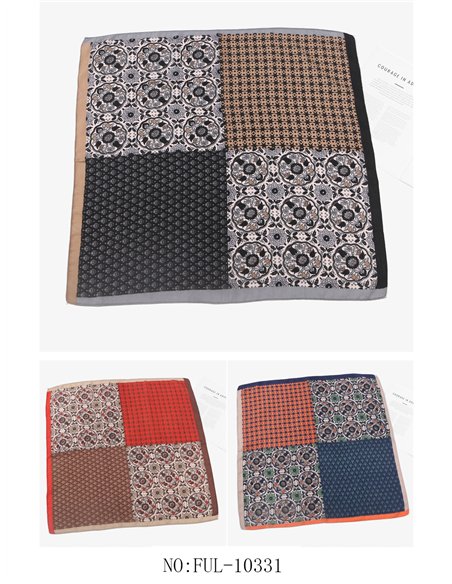 Pañuelo cuadrado patchwork estampado