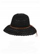 Sombrero calado crochet con cordón