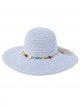 Sombrero de paja con abalorios