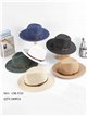 Cappello Fedora con nastro in similpelle
