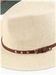 Cappello Fedora con nastro in similpelle