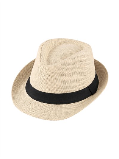 Sombrero fedora con cinta negra