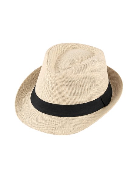 Sombrero fedora con cinta negra