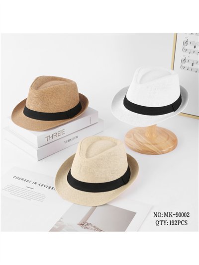 Sombrero fedora con cinta negra 2