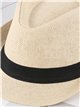 Sombrero fedora con cinta negra