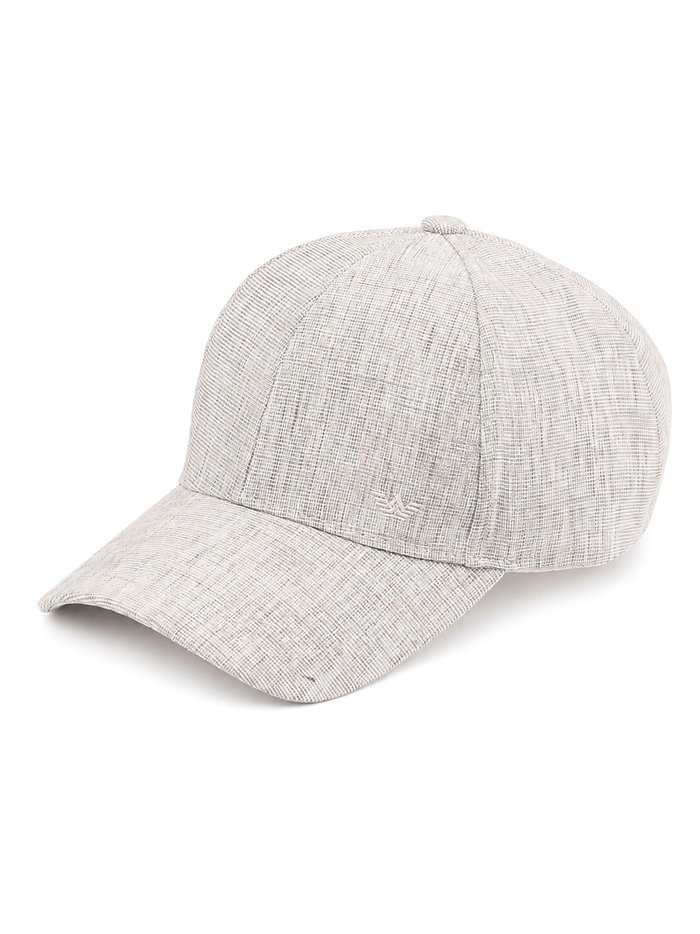 Casquette brodée effet lin
