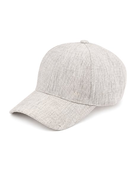 Casquette brodée effet lin