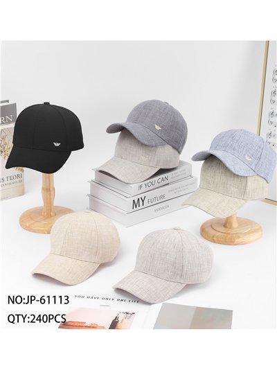 Gorra bordada efecto lino 2