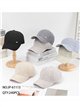 Casquette brodée effet lin