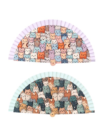 Abanico estampado gatos