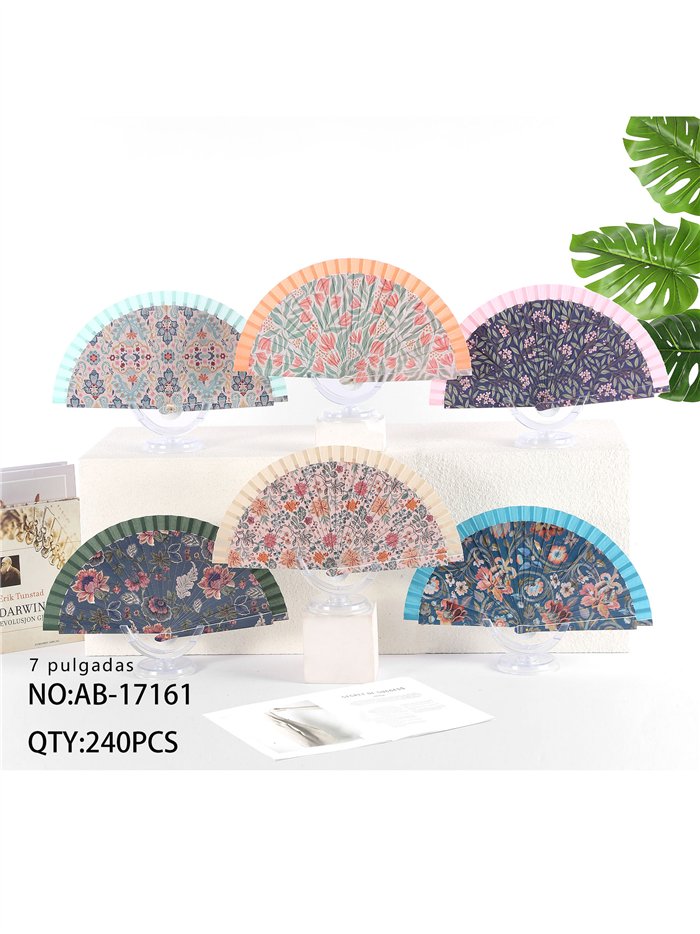 Abanico floral vintage