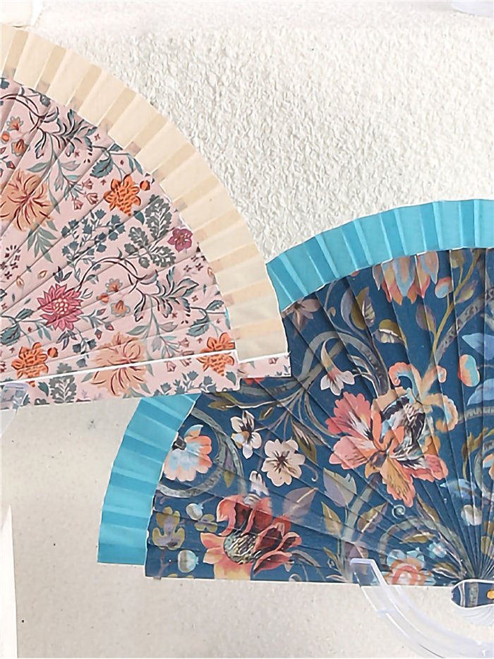 Abanico floral vintage
