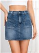 Falda pantalón vaquera bolsillos