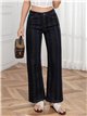 Jeans wide leg de rayas