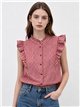 Blusa vichy con volantes