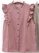 Blusa vichy con volantes