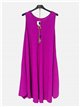 Flowy A-line sleeveless dress with necklace