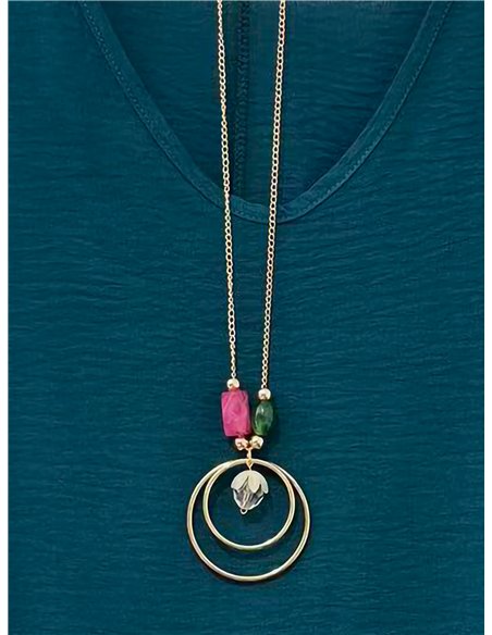 Blusa amplia sin mangas con collar