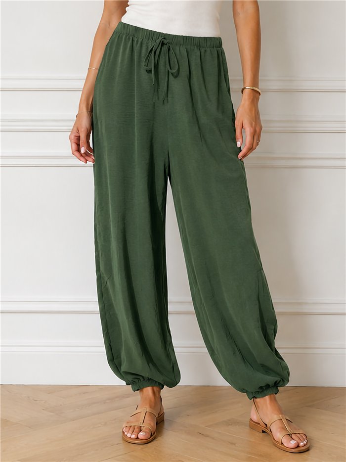 Pantalón bombacho liso