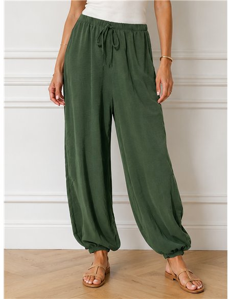 Pantalón bombacho liso