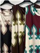 Lycra-Kleid in großer Größe mit Arabeskenmuster