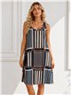 Vestido lycra estampado rayas talla grande