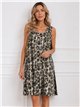 Ärmelloses Lycra-Kleid mit Leopardenmuster in Übergröße