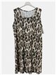 Ärmelloses Lycra-Kleid mit Leopardenmuster in Übergröße