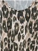 Ärmelloses Lycra-Kleid mit Leopardenmuster in Übergröße