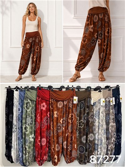 Pantalón bombacho estampado mandala 2